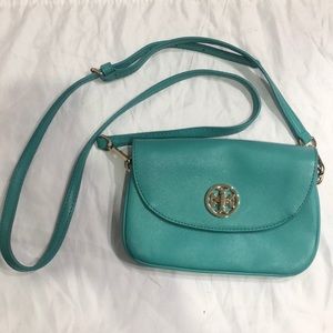 Turquoise Tory Burch crossbody bag